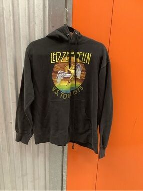 Black Graphic Hooded Sweatshirt